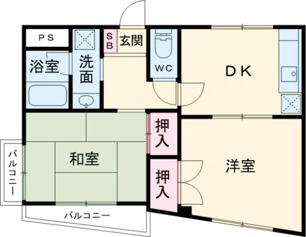 カームハイツの間取り