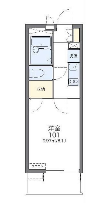 レオパレスクレエの間取り