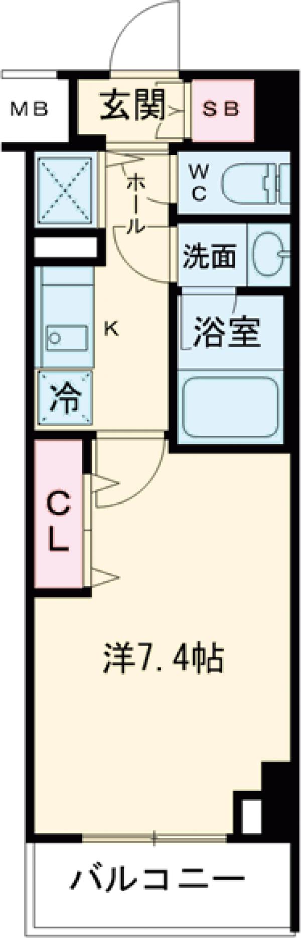 千住宮元町の完工年月（2017年11月）築の賃貸マンションの間取り