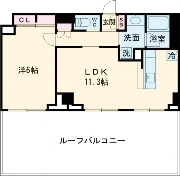 千住宮元町の完工年月(2017年11月)築の賃貸マンションの間取り
