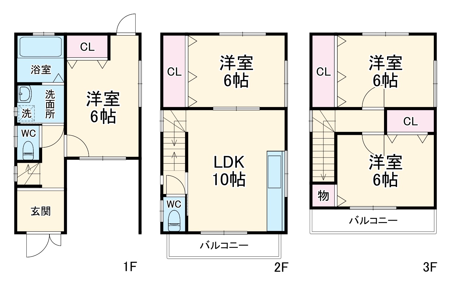春日町三丁目戸建ての間取り