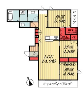 ドエル下総中山の間取り