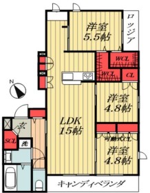 ドエル下総中山の間取り