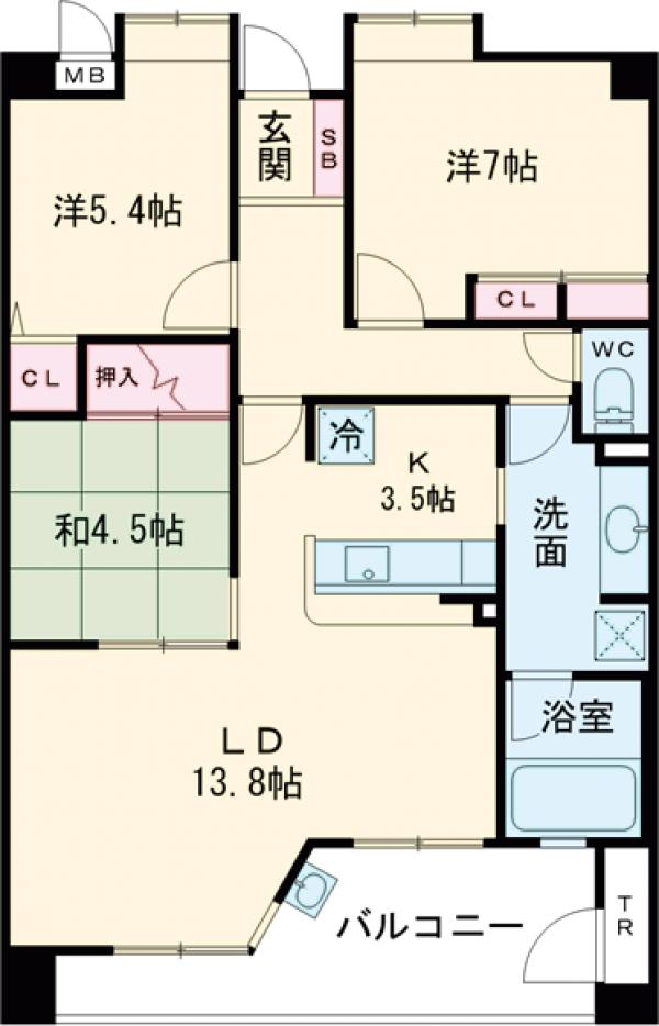 サンリヤン藤崎駅前の間取り