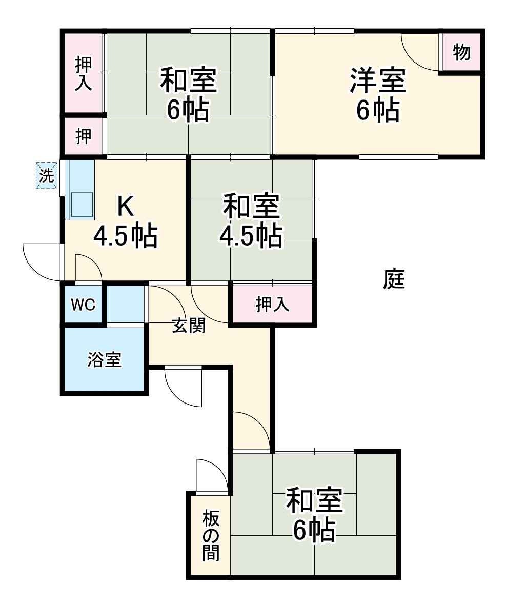 八潮貸家の間取り
