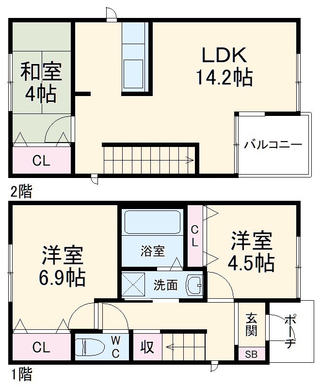 当知町7-15-3KODATEX Ⅰの間取り