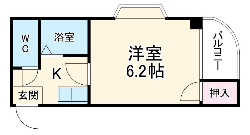 淡路の完工年月（1992年1月）築の賃貸マンションの間取り