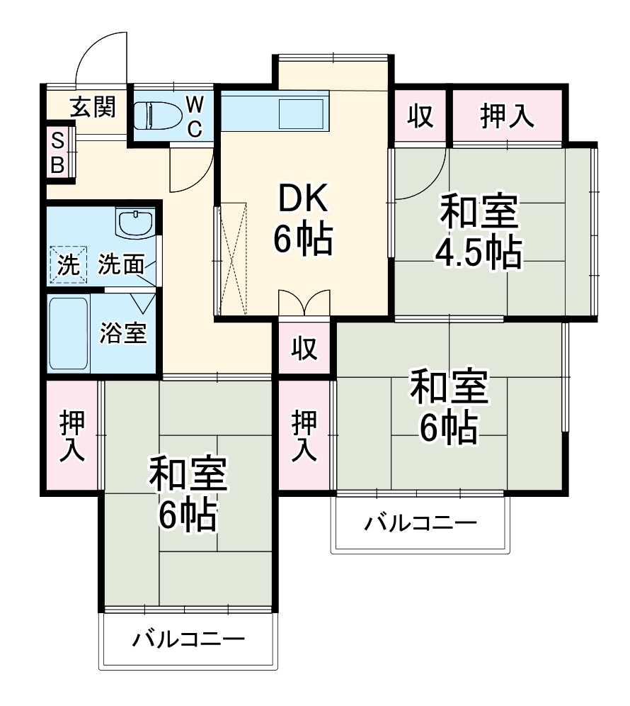 第2ナミキハイツの間取り