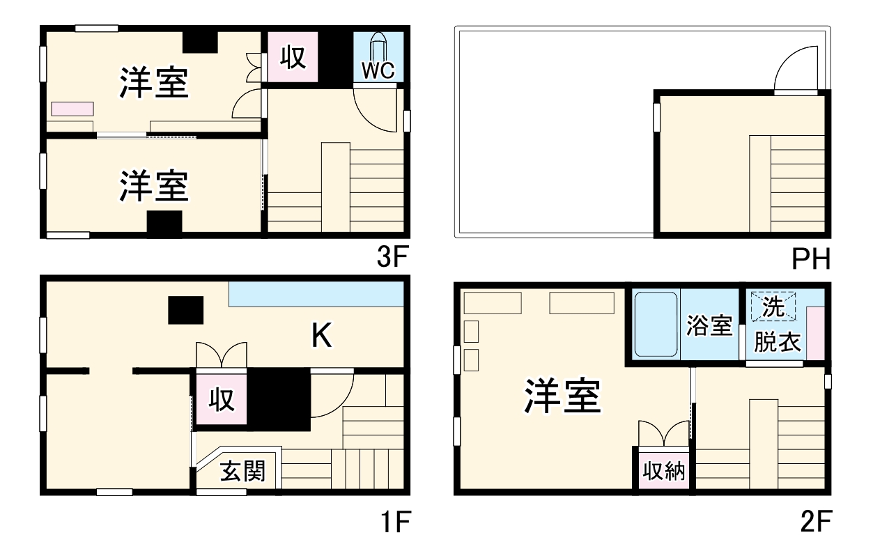 北浦町戸建の間取り