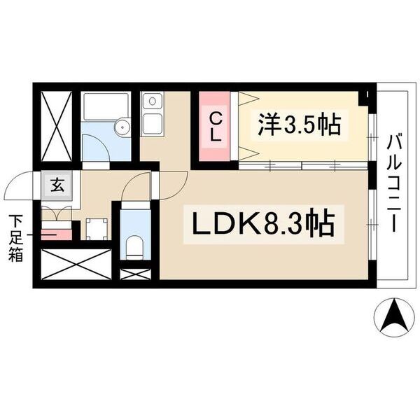 X-OVER21覚王山の間取り