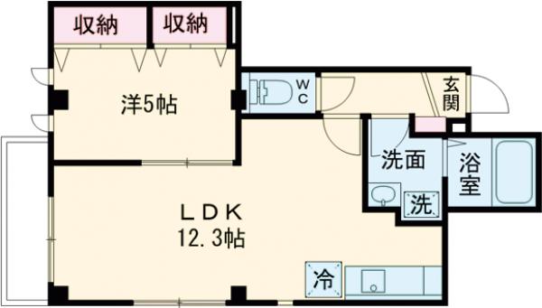 プラージュ桜丘の間取り