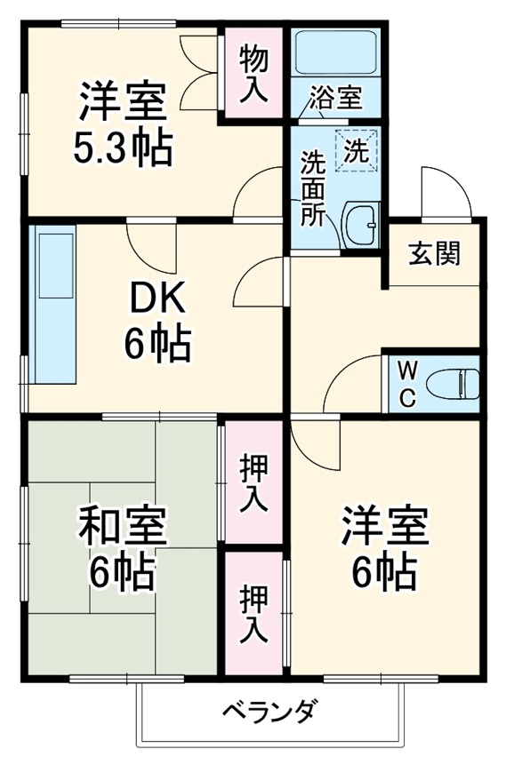 2/2 間取