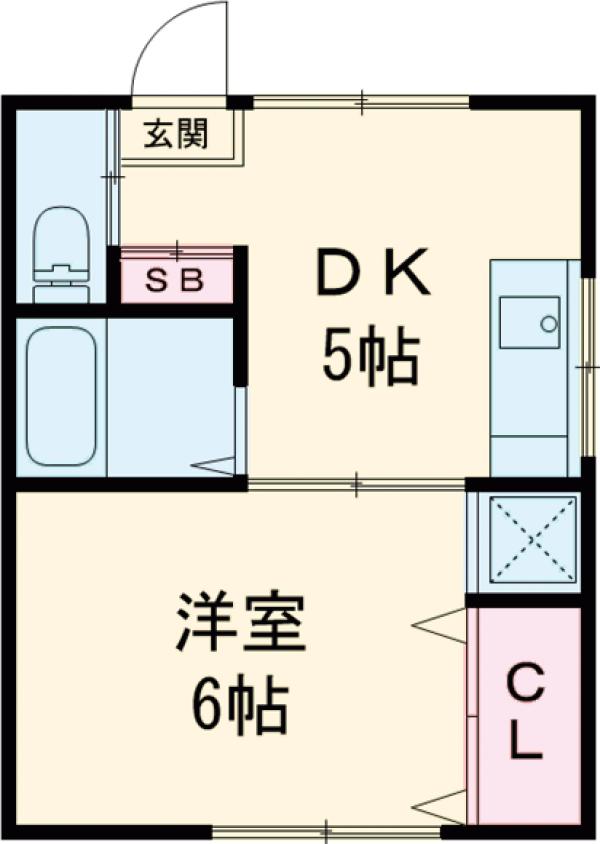 東田荘B棟の間取り