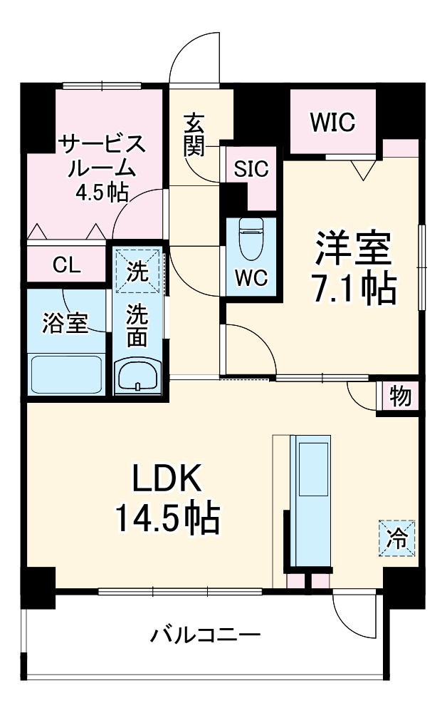 ル・クラージュ室町の間取り
