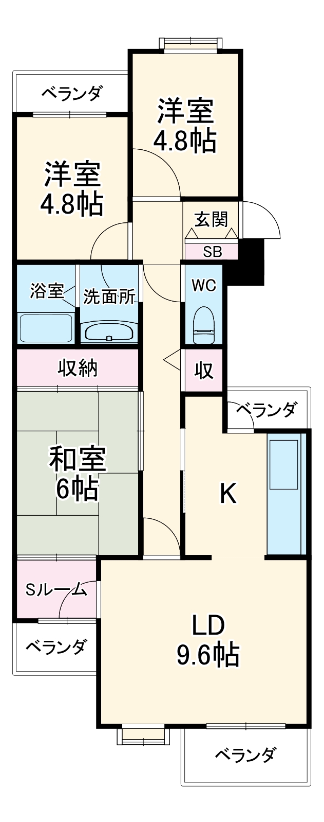 セントラルコーポ船橋8番館の間取り