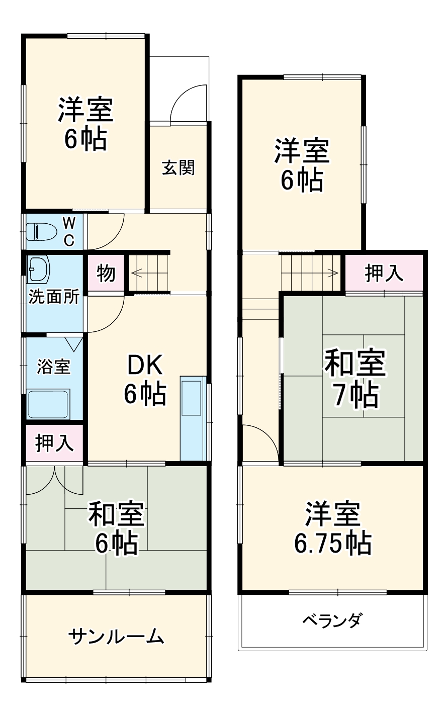 犬山羽黒貸家の間取り