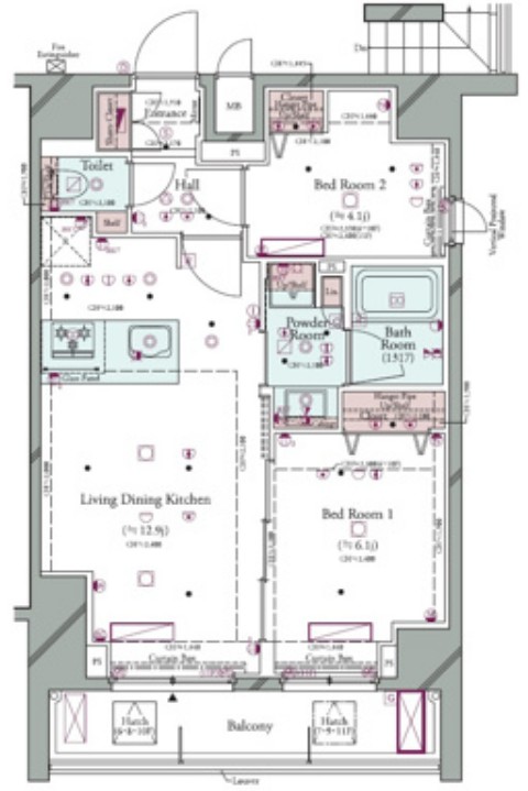 コンシェリア町屋の間取り