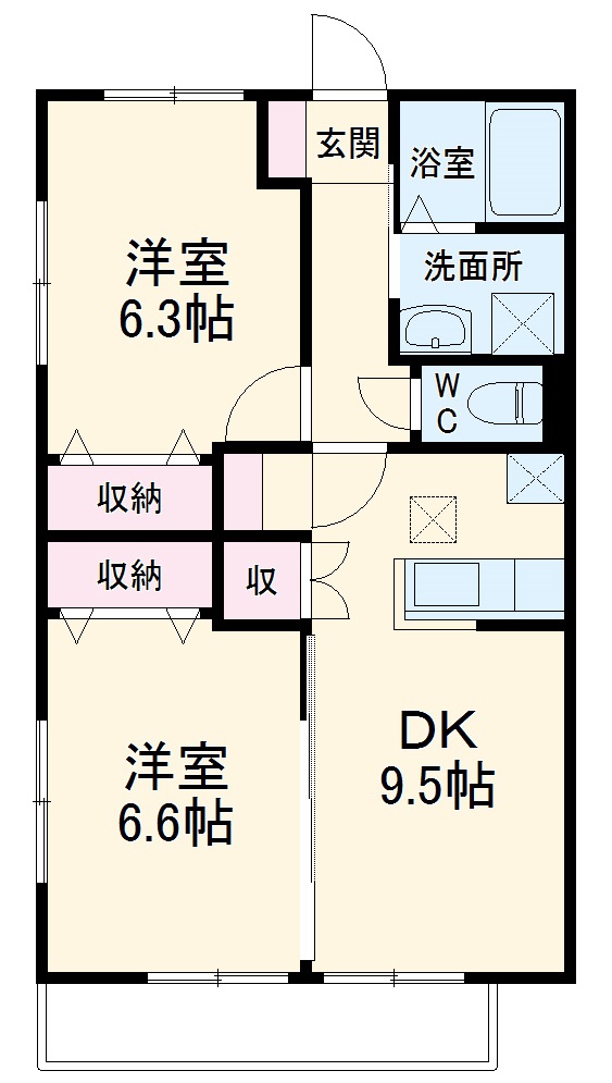 プレジールの間取り