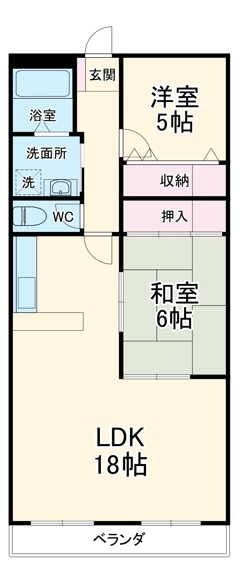 上野町の完工年月（2000年12月）築の賃貸マンションの間取り