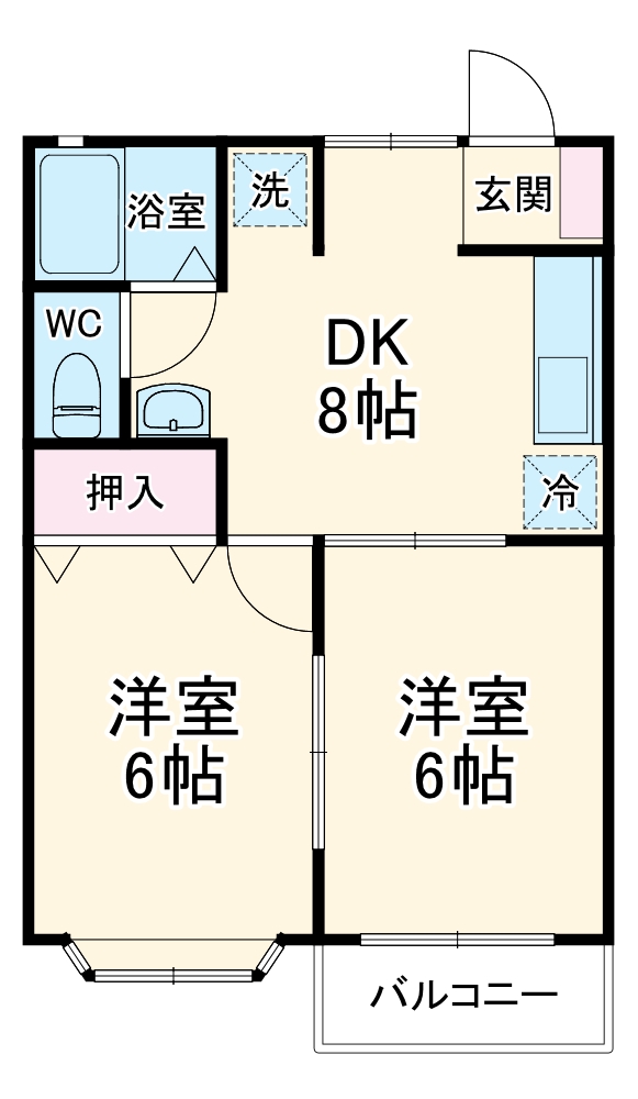 池田町の完工年月(1995年3月)築の賃貸アパートの間取り