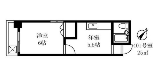 バンビ第四ビルの間取り