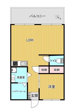 行徳駅前の完工年月(1974年4月)築の賃貸マンションの間取り