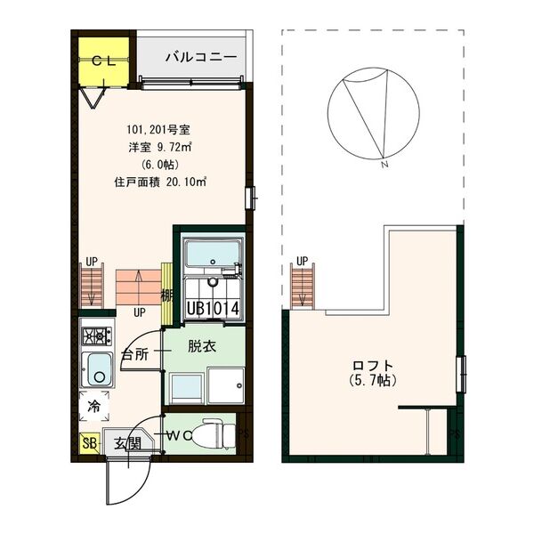 ハーモニーテラス中浜Ⅱの間取り