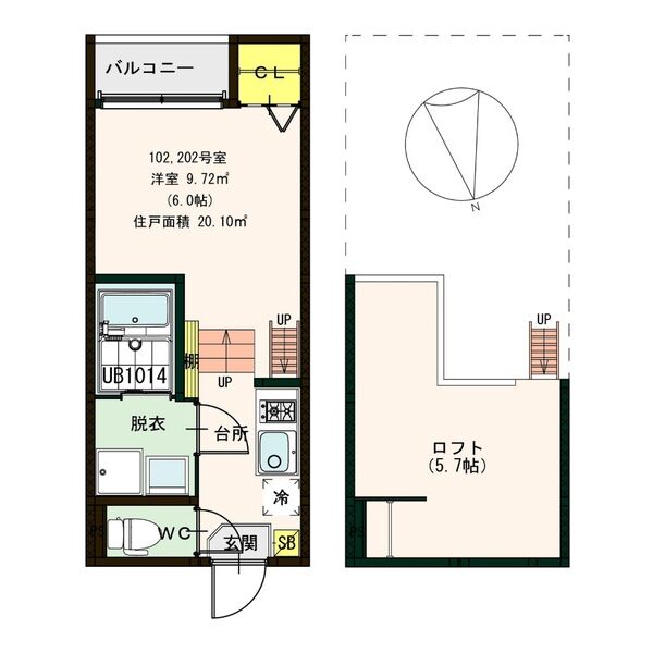 ハーモニーテラス中浜Ⅱの間取り