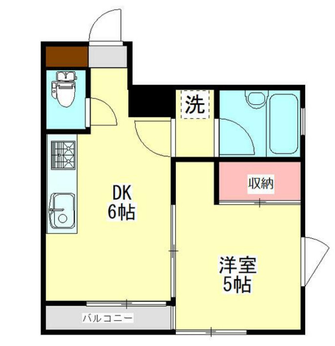 朝日町の完工年月(1993年5月)築の賃貸マンションの間取り