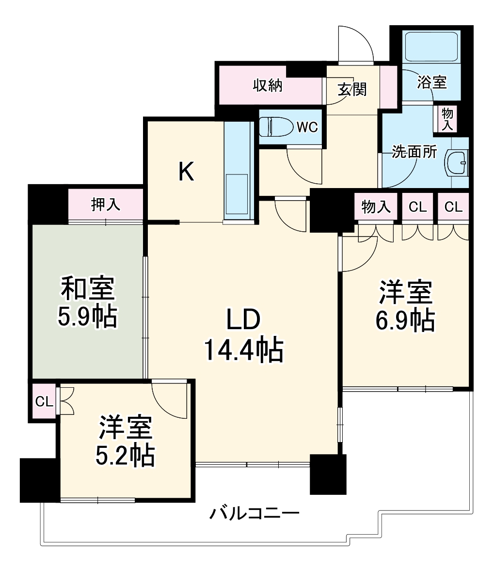 マークスザタワー三島の間取り