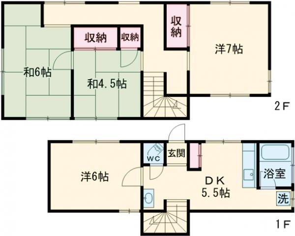 若宮荘2号館の間取り