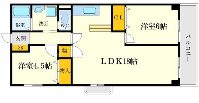 箕面エレガンスハイツの間取り