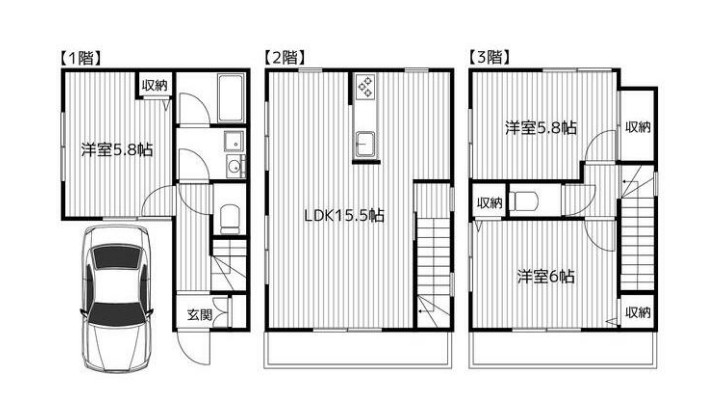 浅田3丁目戸建住宅の間取り