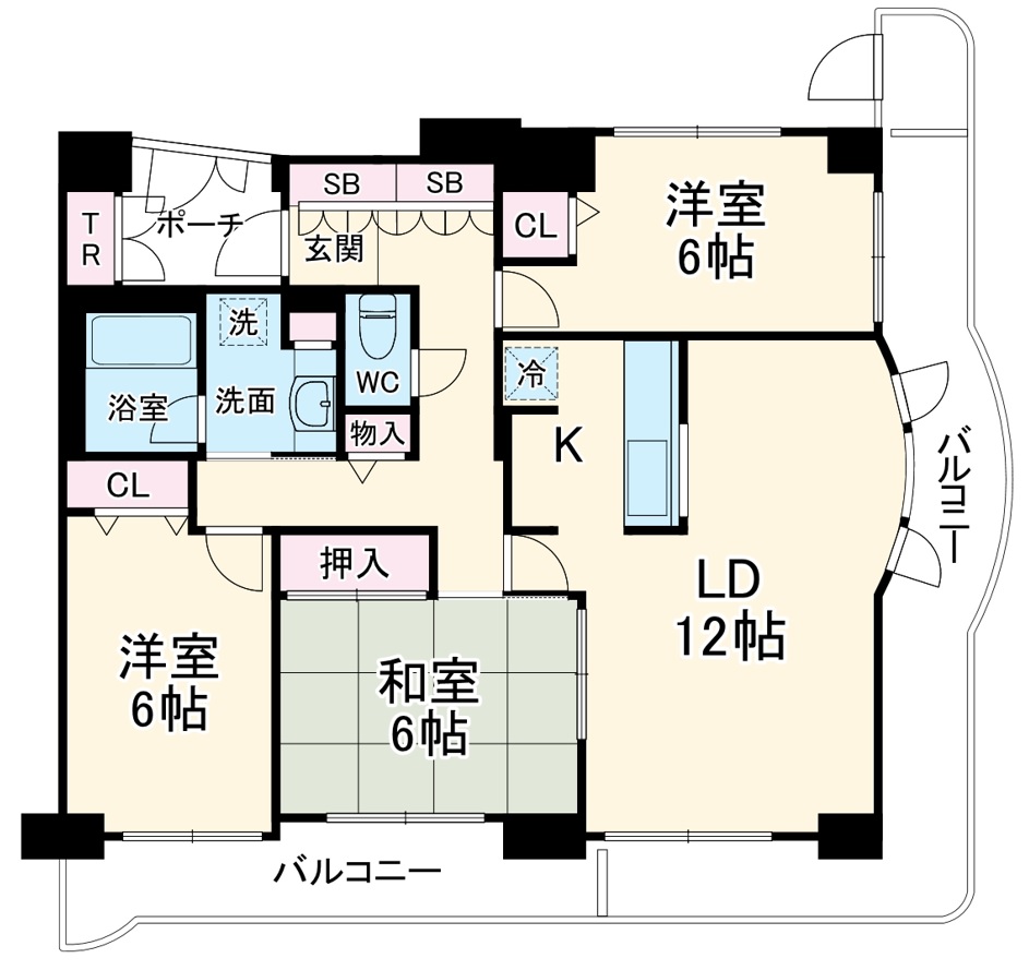 ダイアパレス四街道Ⅱの間取り