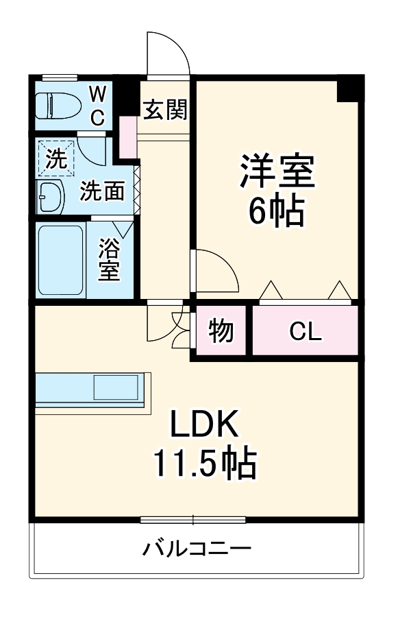 コーキア富洲原の間取り