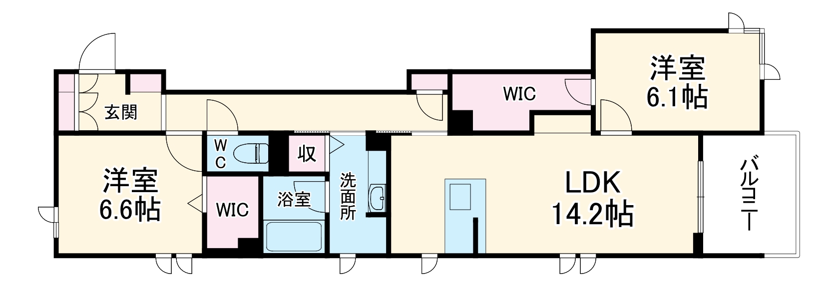 2/2 間取