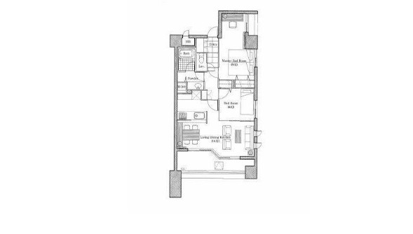 一之江の完工年月(2003年2月)築の賃貸マンションの間取り