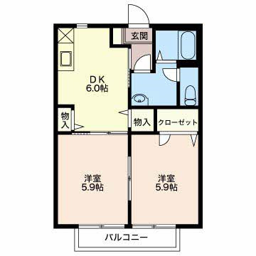 シャーメゾン水上Bの間取り