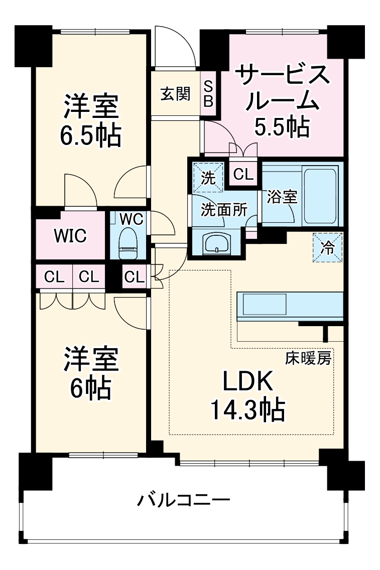 クレッセント新川崎エグゼの間取り
