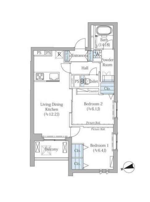 2/2 間取