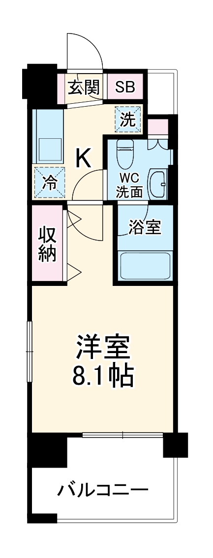 クレストフォルム大阪天満橋の間取り