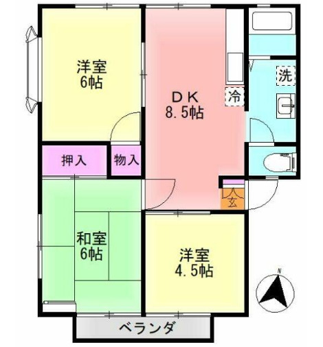 アーバン市原2号館の間取り