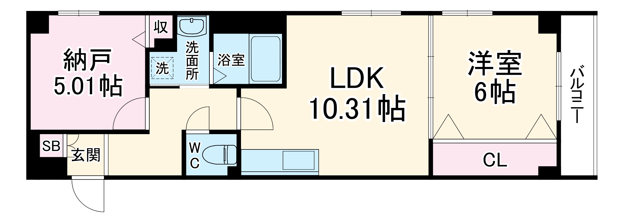 間之町御池レジデンスの間取り