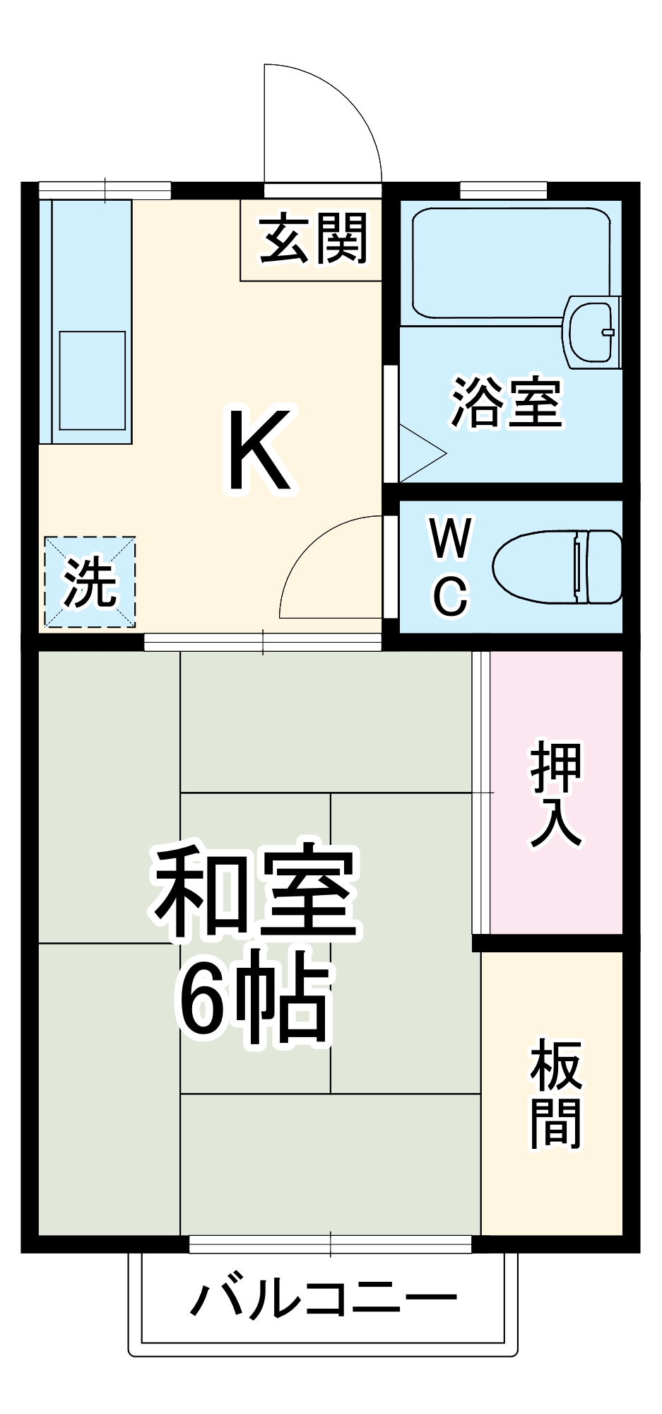 パナハイツ石井Bの間取り
