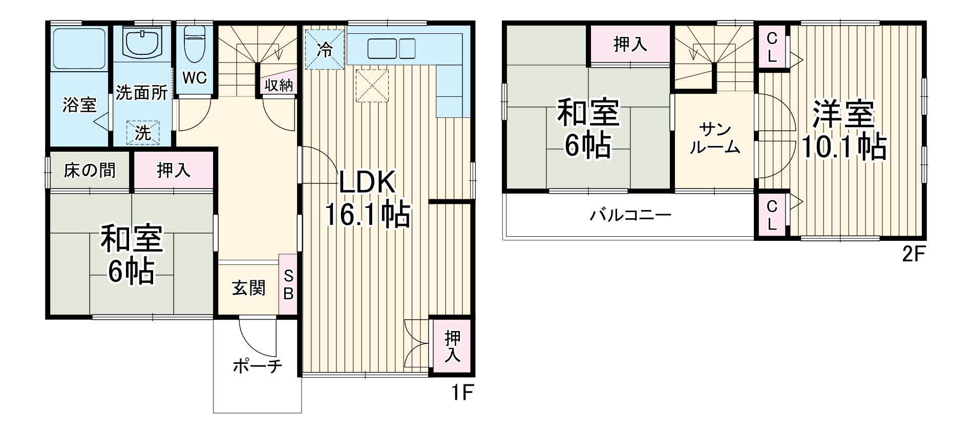 桂台1丁目戸建の間取り