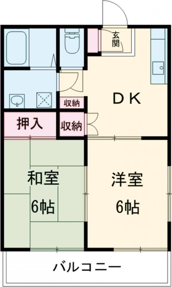 メゾンブランカ Aの間取り
