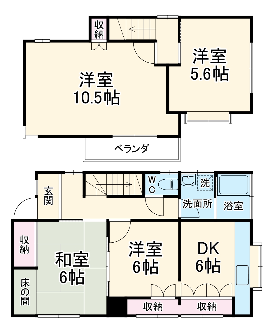 下九沢貸戸建の間取り