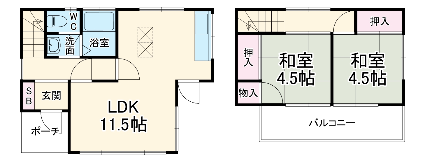 陽だまりとそよ風のルリアンの間取り