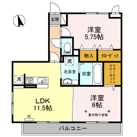 ロイヤルティアラⅡの間取り