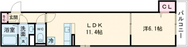 セレスティア西亀有の間取り